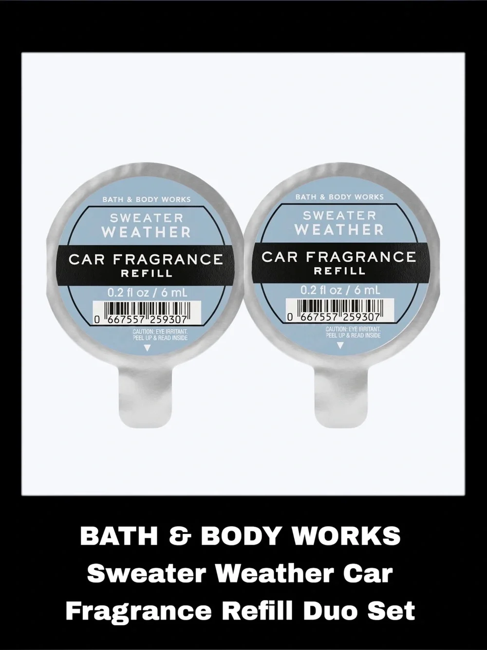 BATH & BODY WORKS Sweater Weather Car Fragrance Refill Duo Set